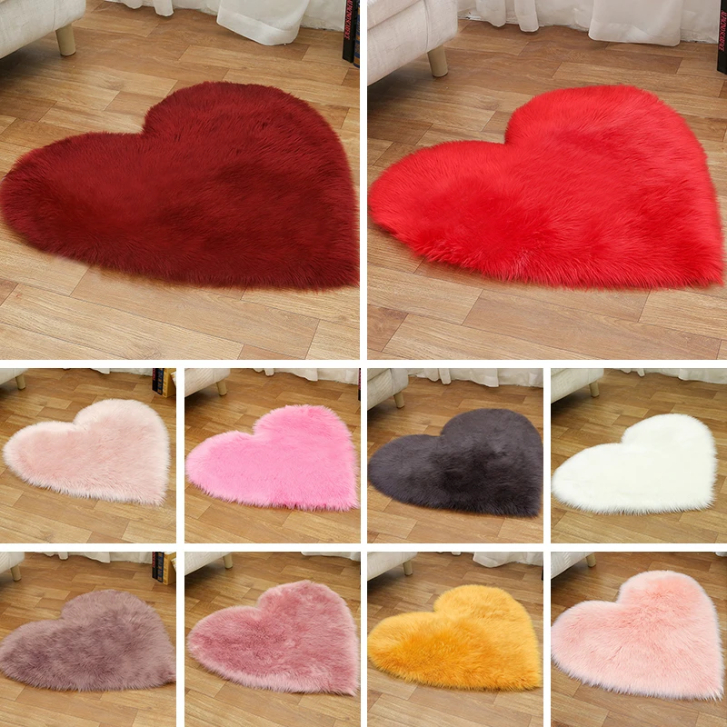 

25Kinds Solid Color Love Carpet Exquisite Romantic Style Elegant Bedroom Carpet Plush Washable Carpet Workmanship Home Decor