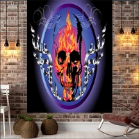 demon skull decorative tapestry art deco blanket hanging bedroom living room decoration mystery mandala bohemian