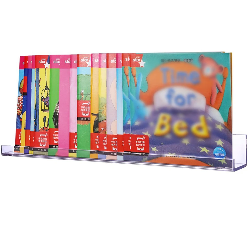 Прозрачный акриловый Невидимый детский плавающий настенная книжная полка
