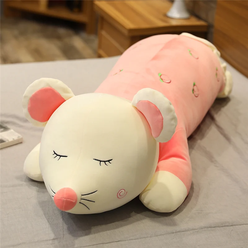 light peach Имитация растения Фрукты крыса Подушка персик плюшевые игрушки чучела клубника мышь мягкий прекрасный подарок для девочки подушка в виде еды фрукты игрушки - Цвет: light peach