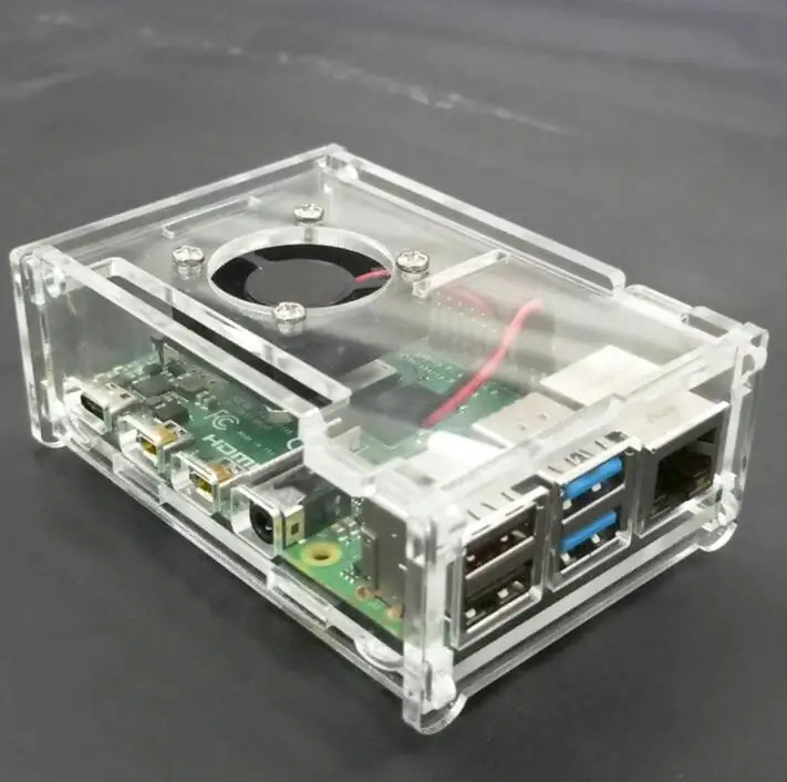 Горячий Raspberry Pi 4 алюминиевый корпус прозрачный акриловый чехол Корпус коробка с