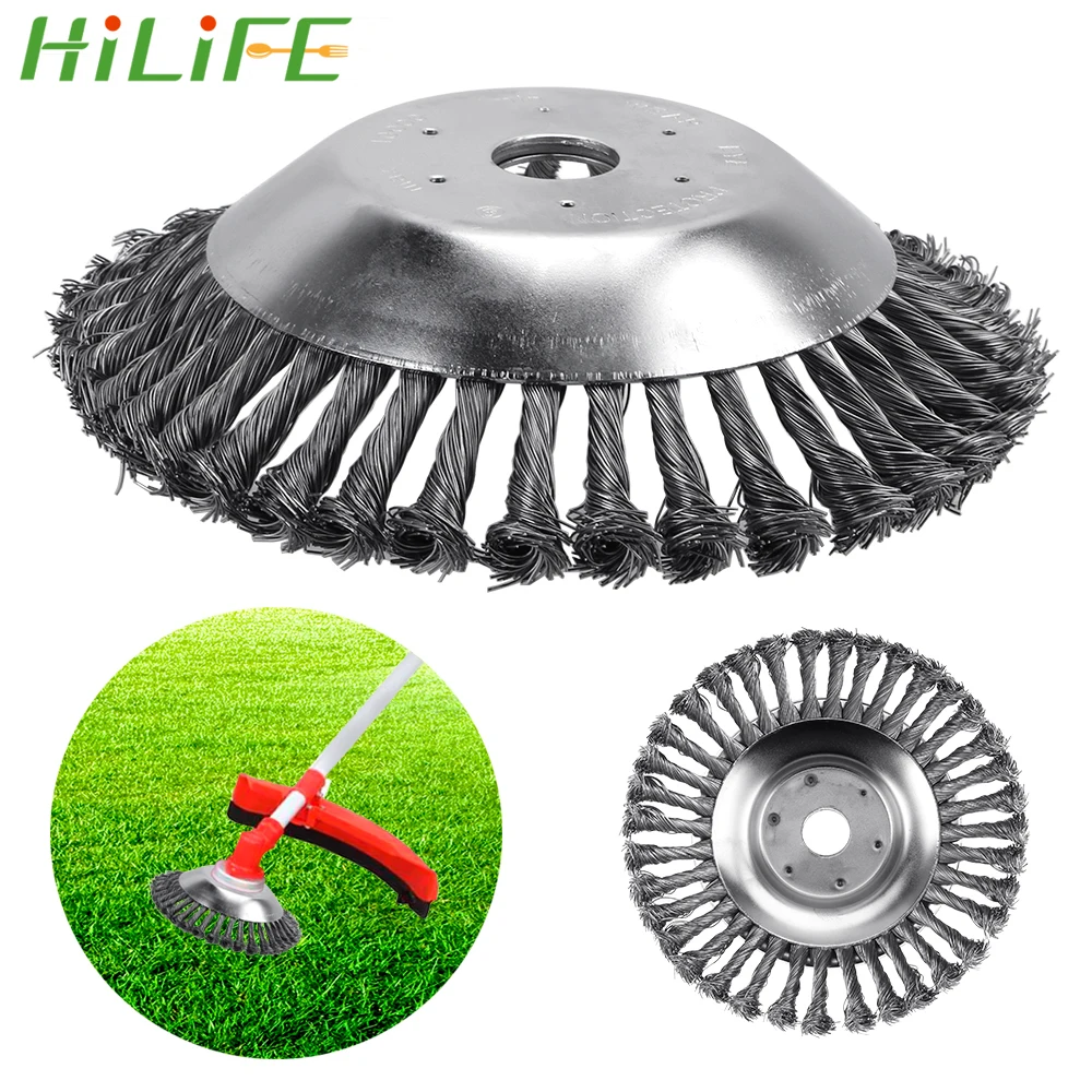 

HILIFE 6/8inch Lawn Mower Razors Lawn Mower Rounded Edge Weed Trimmer Steel Wire Grass Trimmer Garden Weed Brush