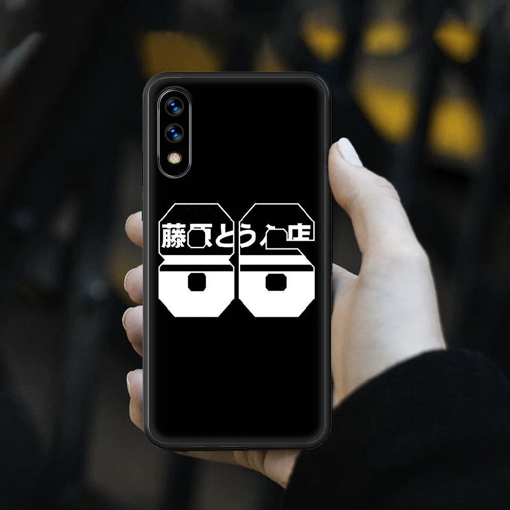

INITIAL D Super car AE86 Phone Case hull For huawei honor play 6 7 8 9 10 view 20 A X i pro lite black back soft Etui 3D bumper