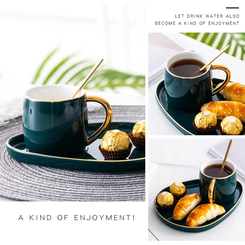 Лучший японский стиль роскошная керамическая чашка с тарелкой креативная