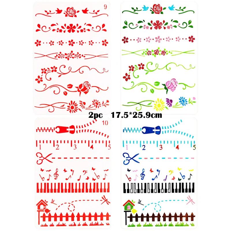 Цветочный трафарет розы разделительный шаблон для рисования сделай сам тиснение