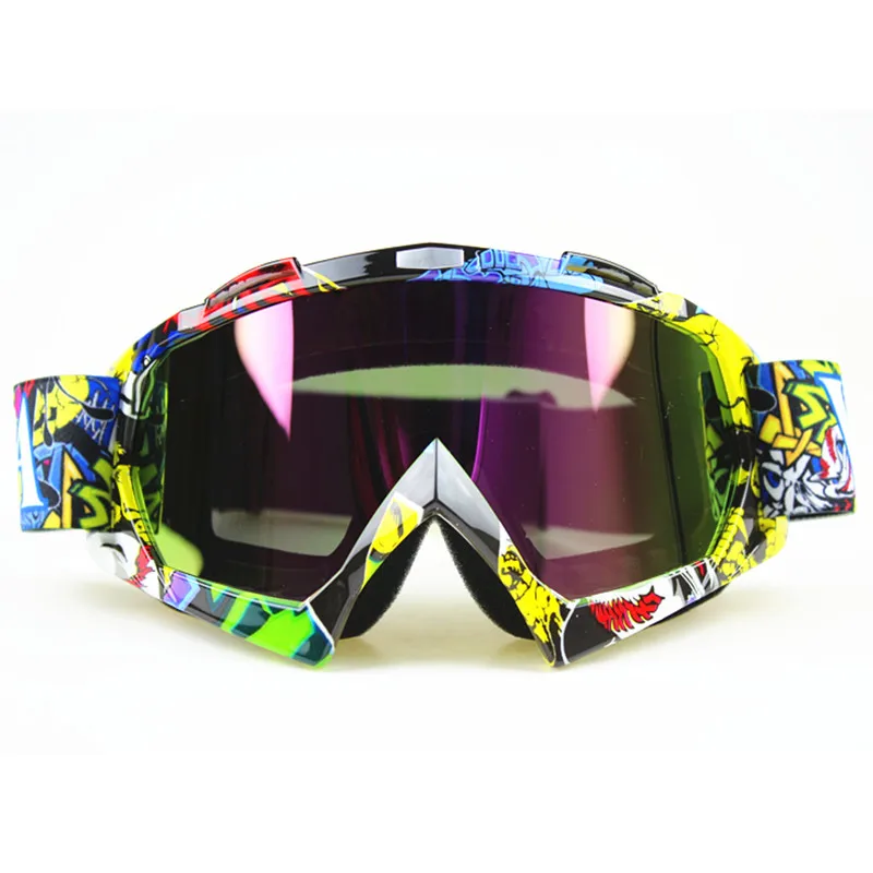 

Adult Motocross Goggles Motorcycle googles ATV Eyewear Colored Lens Black Frame ski helmet googles off-road