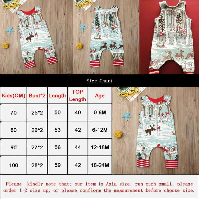 

2020 Newborn Baby Christmas Rompers For Xmas Boy Girl Cartoon painting Clothes Vest Tops Rompers Jumpsuit Playsuit Outfits
