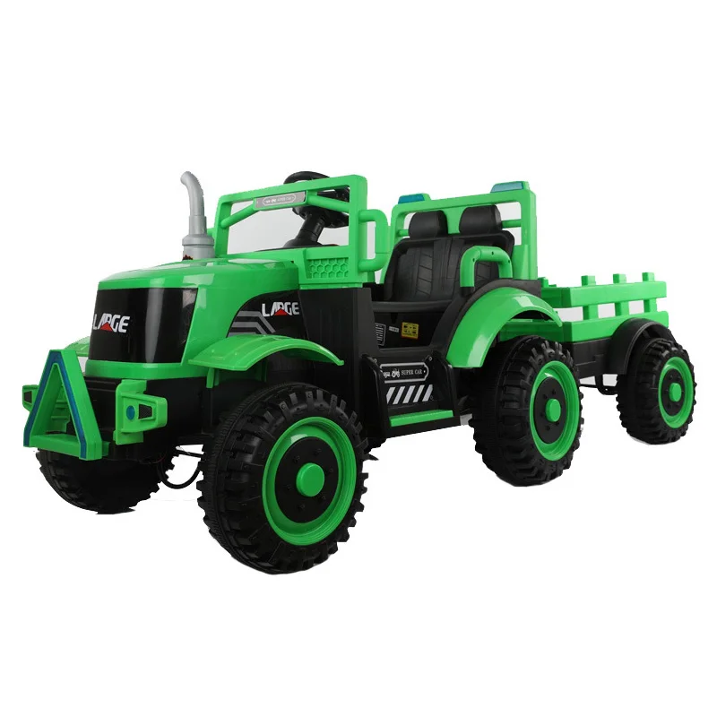 Детский экскаватор уличная игрушка негабаритный трактор Электрический 4WD мальчик детская коляска зарядка инженерный ребенок строительный автомобиль - Color: Charging green