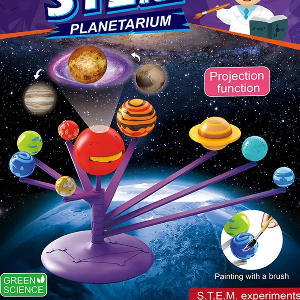 

New Solar System Planetary Instrument Planet Model Astronomical Science Eight Planets 3D Celestial Body Instrument Projector Toy