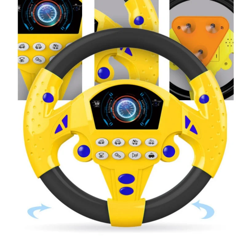 

Simulation Driving Car Toy Steering Wheel Kids Children With Light Sound Musical Educational Copilot Gift