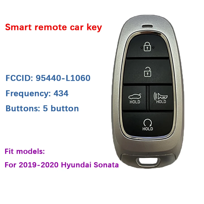 

CN020158 Original for 2019-2020 Hyundai Sonata 5 Button Smart Key Fcc TQ8-F08-4F27 Part number 95440-L1060