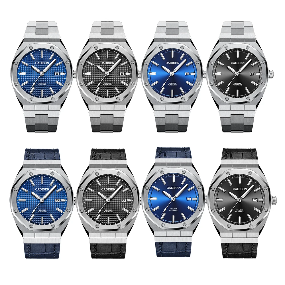 

CADISEN C8179 Japan NH35A Movt Men's Watches Mechanical Automatic watch Men 100M waterproof wristwatch business men reloj hombre