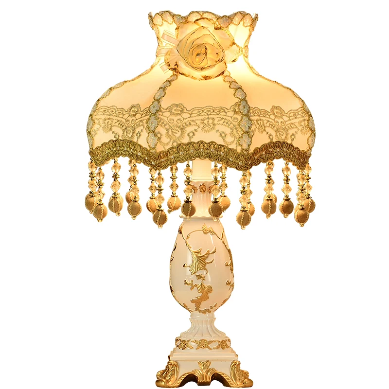 

Study Home Resin Desk Light Antique Design Dressing Lamp Court Style Bedroom Bedside Lamp Art Deco Table Lamps