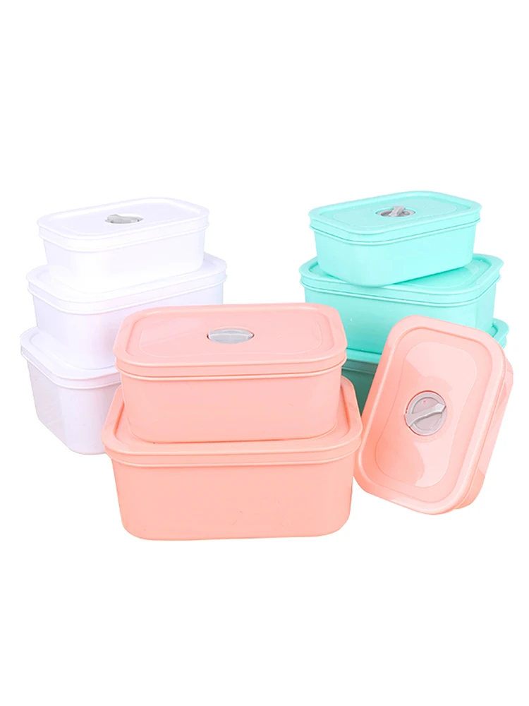 

3pcs Food Storage Container Food Grade PP Material Kitchen Refrigerator Fresh Holder Box Microwavable Storage Box Lunch Box Set