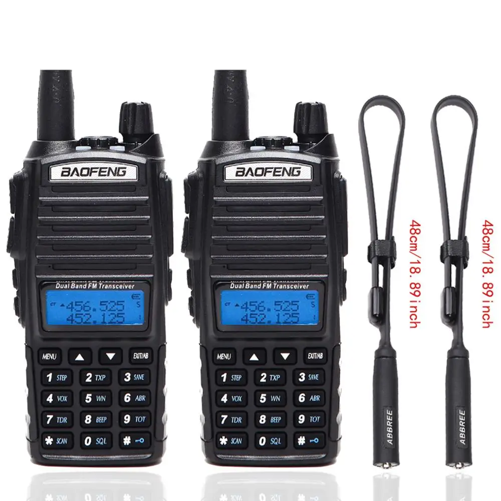 Портативная рация Baofeng UV 82 Talkie UV82 5W VHF/UHF Dual Band 2 PTT Pofung CB любительский двухсторонний