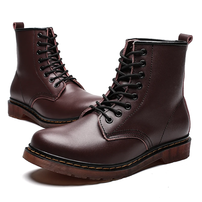 Мужские кожаные ботинки в байкерском стиле для осени и зимы 2019|Мотоциклетные
