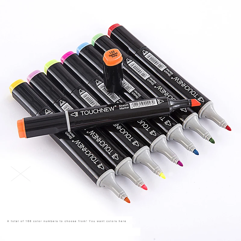 

Touchnew 12-80Colors Markers Set Alcohol Sketch Marker Pens Art Supplies For Student Manga Drawing Designer Pen Set