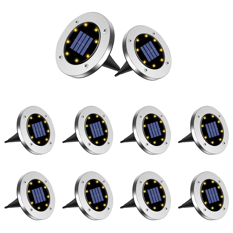 

Solar Ground Lights 8 LED Solar Lights Outdoor Waterproof Solar Garden Lights For Patio Lawn Pathway Path Yard Landscape