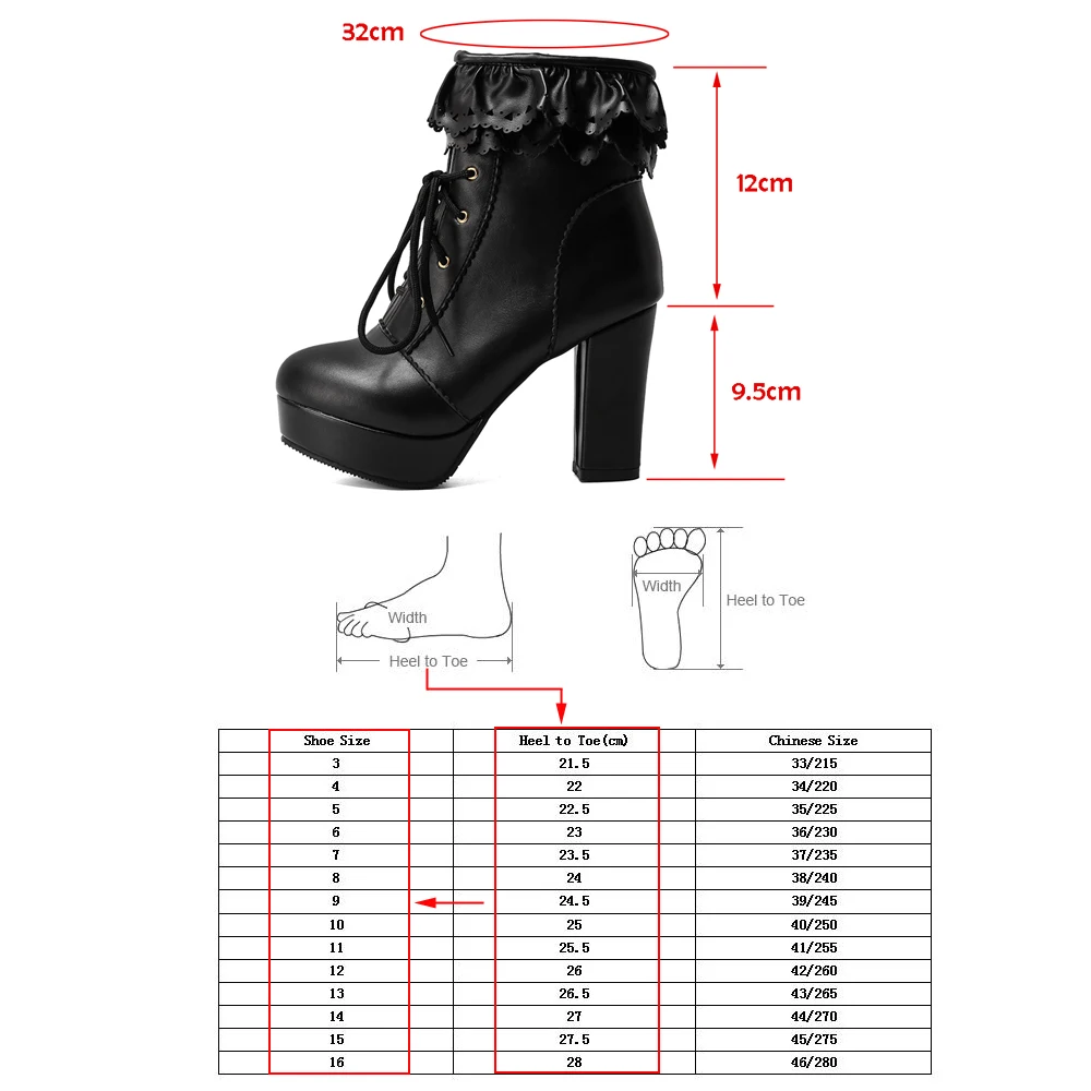 

Black Super High Heels Ankle Boots For Women Platforms Boots Ladies Autumn Winter Casual Short Boots Party Shoes Bottines Femme