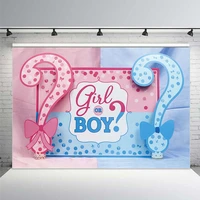 gender reveal balloons girl or boy tapestry party background vinyl cloth baby shower activity backdrop decorations kids