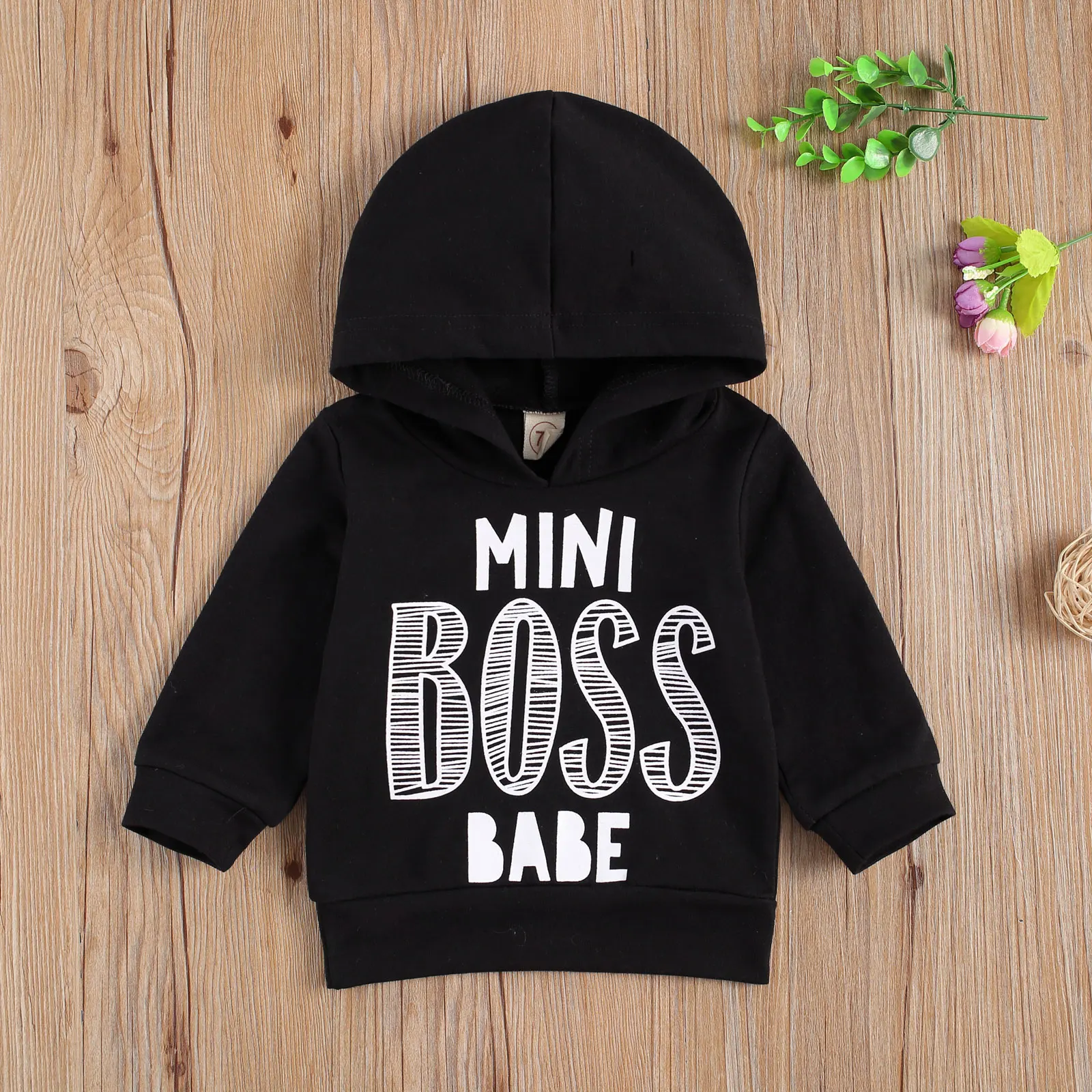 0-3Y Autumn Casual Baby Girls Boys Sweatshirt/Hoodies Tops Letter Print Long Sleeve Pullover Outfits