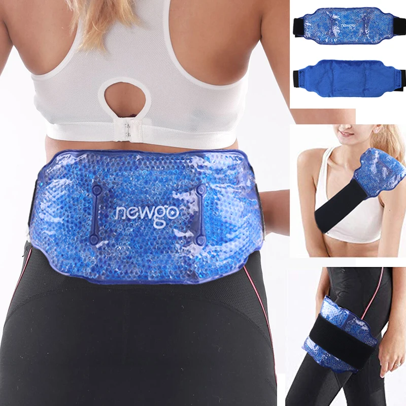 Ice Pack for Injuries Pain Relief Reusable Gel Cold Hot Pack Sport Support Back Waist Knee Cold Compression Therapy Wrap Ice Bag