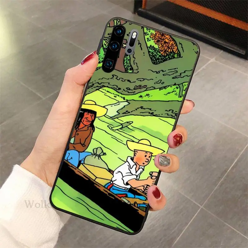 

French classic cartoon The Adventures of Tintin Phone Case for Huawei nova 5 6 7 pro Y5 2019 prime 2018 Y9s Y7 nax fundas cover
