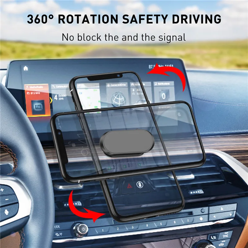 

Magnetic Car Phone Holder For iPhone11 12 Huawei Samsung Xiaomi Magsafe Magnet Phone Holder Alloy Magnet GPS Car Phone Holder