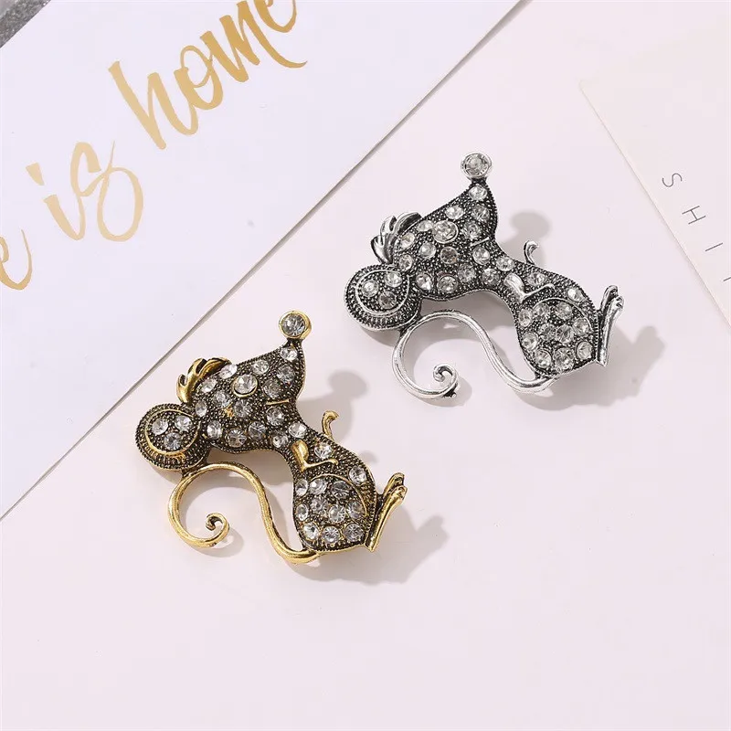 8 сезонов Новая Модная креативная Винтажная брошь в виде мыши индивидуальная