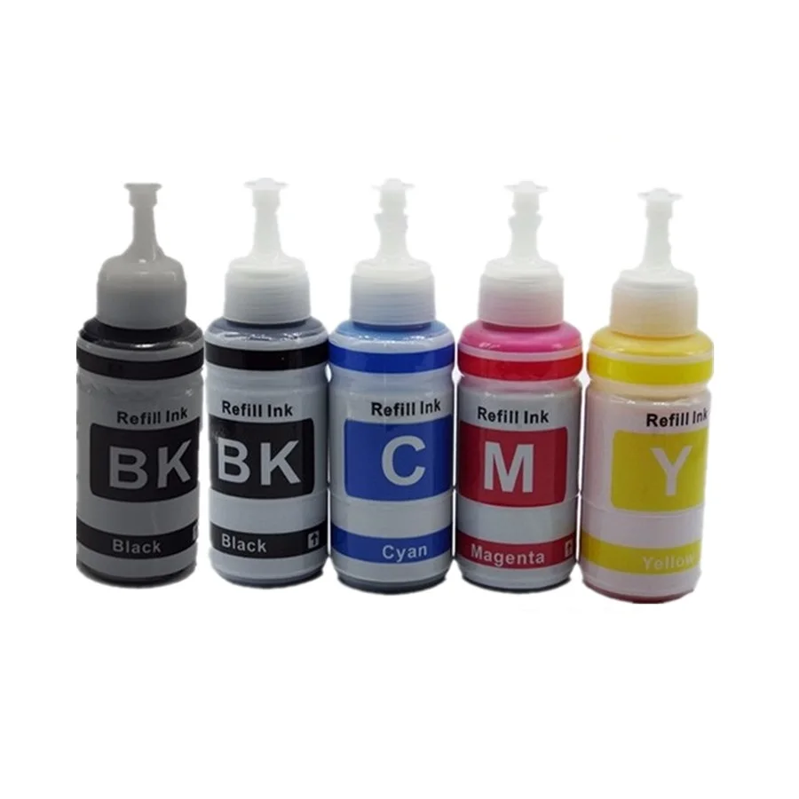 1 Set 1BK 4 x 70ml Бутылка набор заправки чернил, красителей для Epson L100 L110 L200 L210 L300 L355 L120 L130 L1300 L220 L310 L365 L455 L550 L565 принтер - Цвет: 1 Set 1BK 4 x 70ml