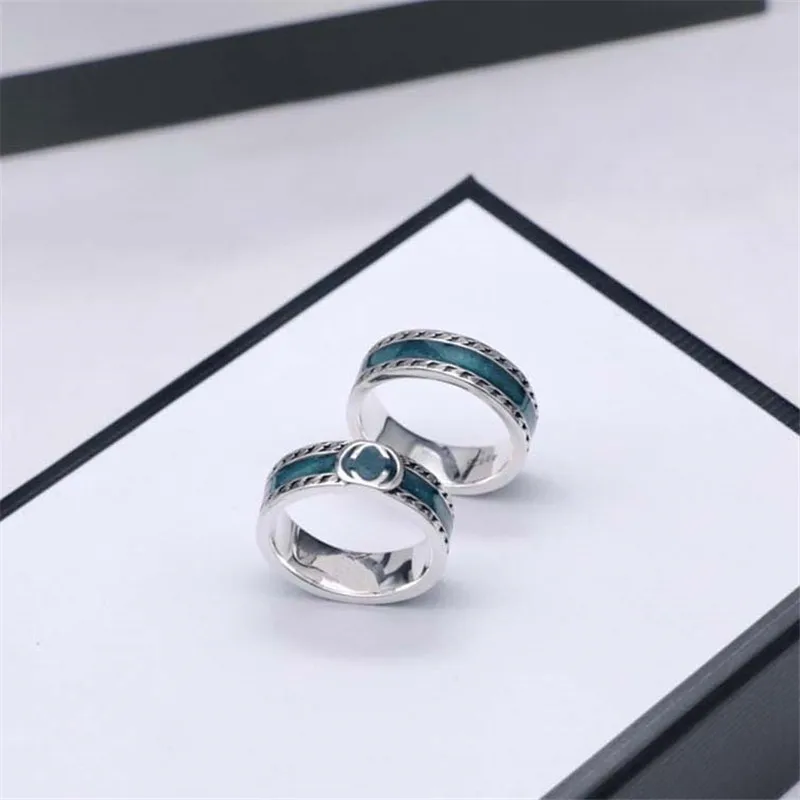 

100% 925 sterling silver new best-selling G ring, classic logo charm, original jewelry, a gift for girlfriend