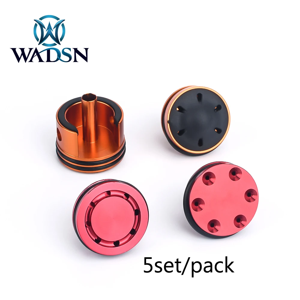 

WADSN 5set/Slot Airsoft AEG CNC Aluminum Silent Piston Cylinder Head Set For Gearbox Ver.2 Paintball Update Accessories