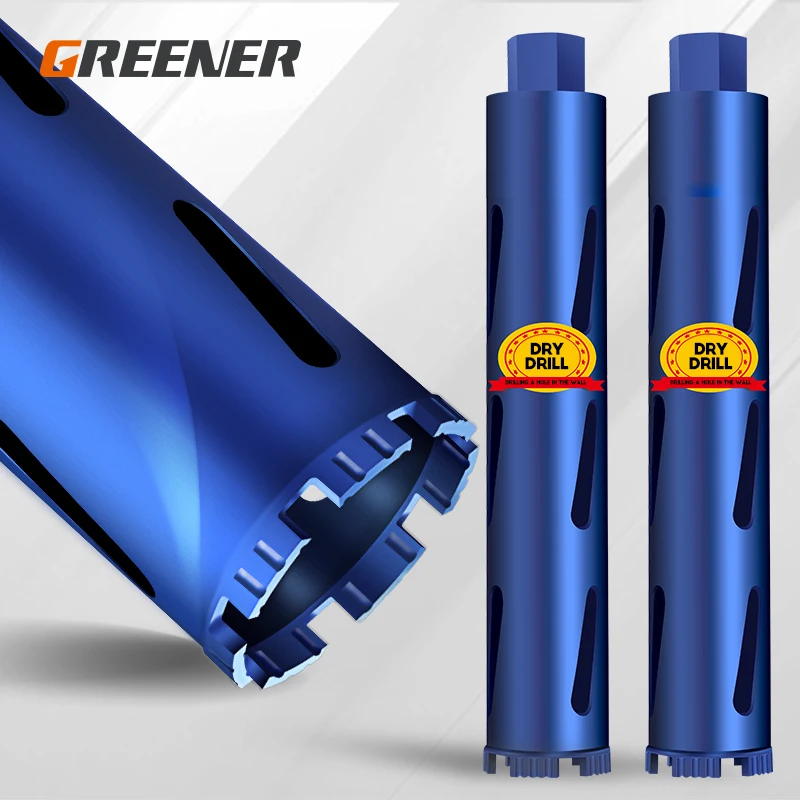 Greener 32-76mm Diamond Core Drill Bit Wall Concrete Perforator Masonry Drilling Length 370mm 450mm Brick Wall Hand Tools