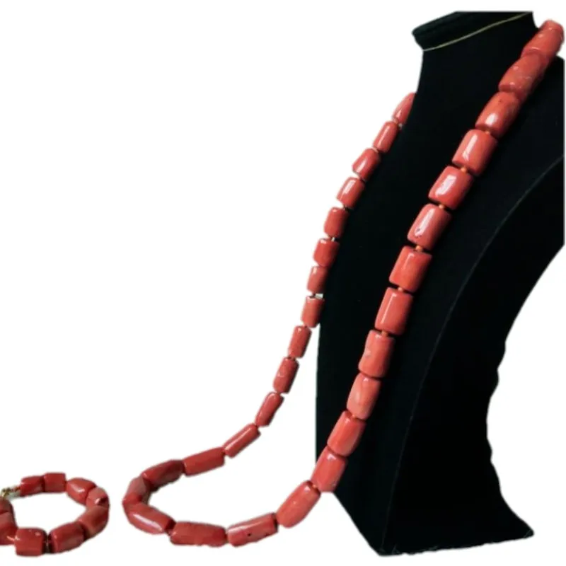 4 ювелирных изделий 13 14 мм африканские коралловые бусины для мужчин однослойное