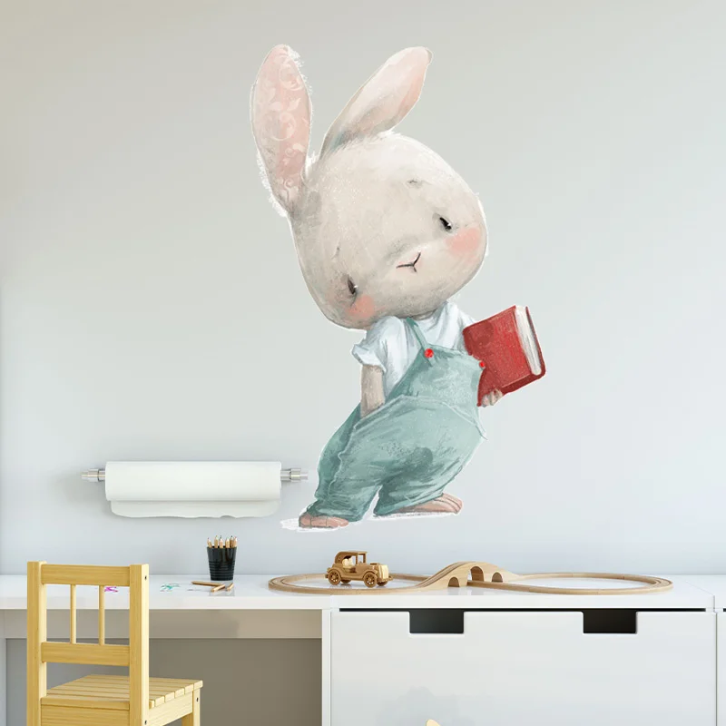 Книжки с кроликом настенные наклейки украшение для спальни гостиной кабинета |
