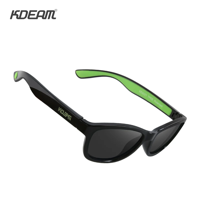 KDEAM TPEE гибкие детские спортивные солнцезащитные очки поляризованные для