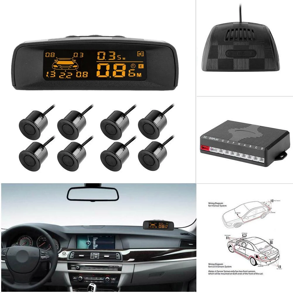 Автомобильный цифровой дисплей расстояния Система помощи при движении задним