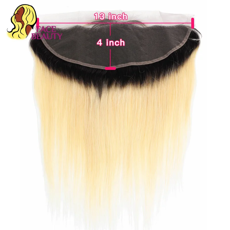 Волосы Facebeauty прямые бразильские Remy человеческие волосы Ombre 1b/613 блонд 13*4 Кружева