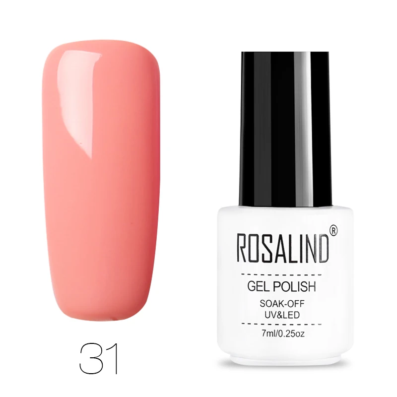 RC31 ROSALIND классический сплошной Цвет гель лак для ногтей все для маникюра ногти маникюр Топ База Набор дизайн ногтей гель лаки - Цвет: RC31