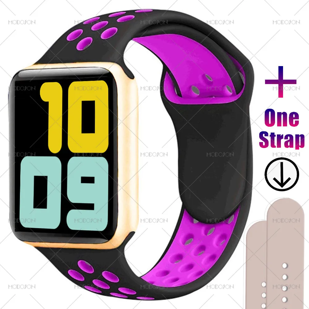 gold black purple MODOSON умные часы iwo 11 мини серия 5 монитор сердечного ритма кровяное Кислородное давление Smartwatch PK iwo 12 для Apple iphone Android - Цвет: gold black purple