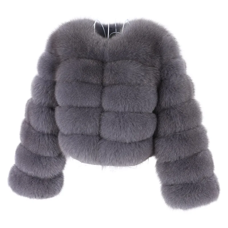 Enlarge Women's Winter Coats 2022 Fashion New Natural Real Fox Fur Coat Women Coat Vest Jackets Clothes Sleeve Removal