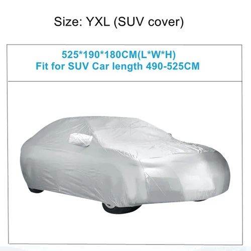 YXL-525x190x180cm X Autohaux универсальные автомобильные Чехлы, крытые, уличные, водонепроницаемые, защита от солнца, снега, пыли, дождя, защитная крышка для внедорожника, седана, грузовика - Название цвета: YXL-525x190x180cm