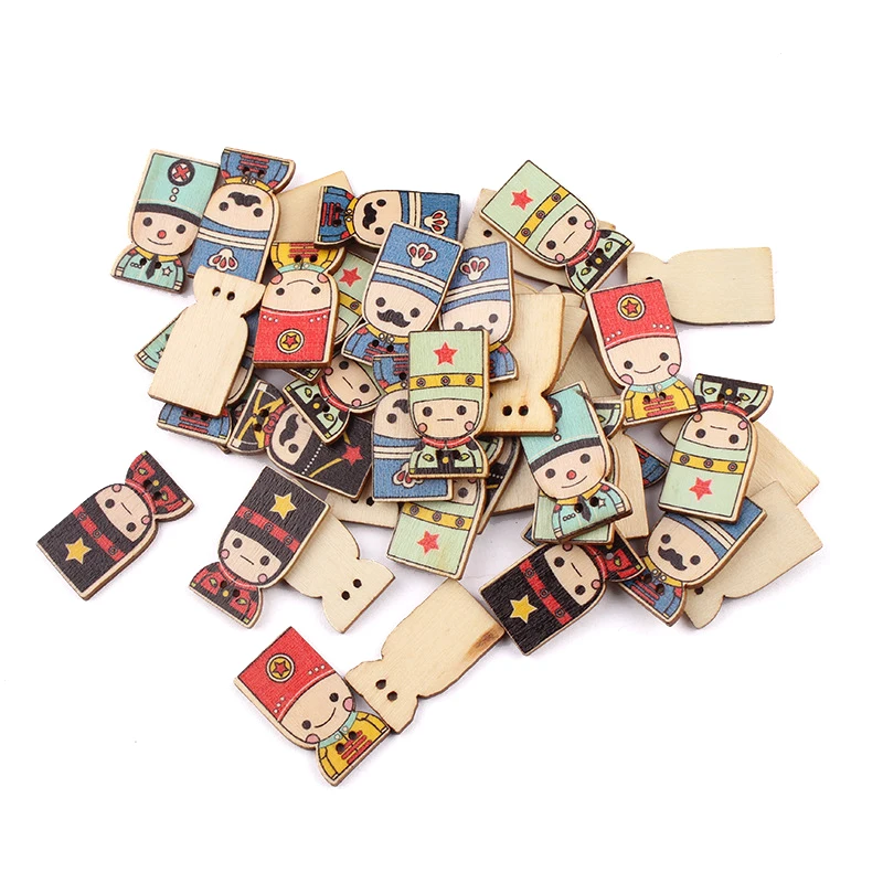 10 шт. деревянные пуговицы с 2 отверстиями для скрапбукинга поделки детская одежда