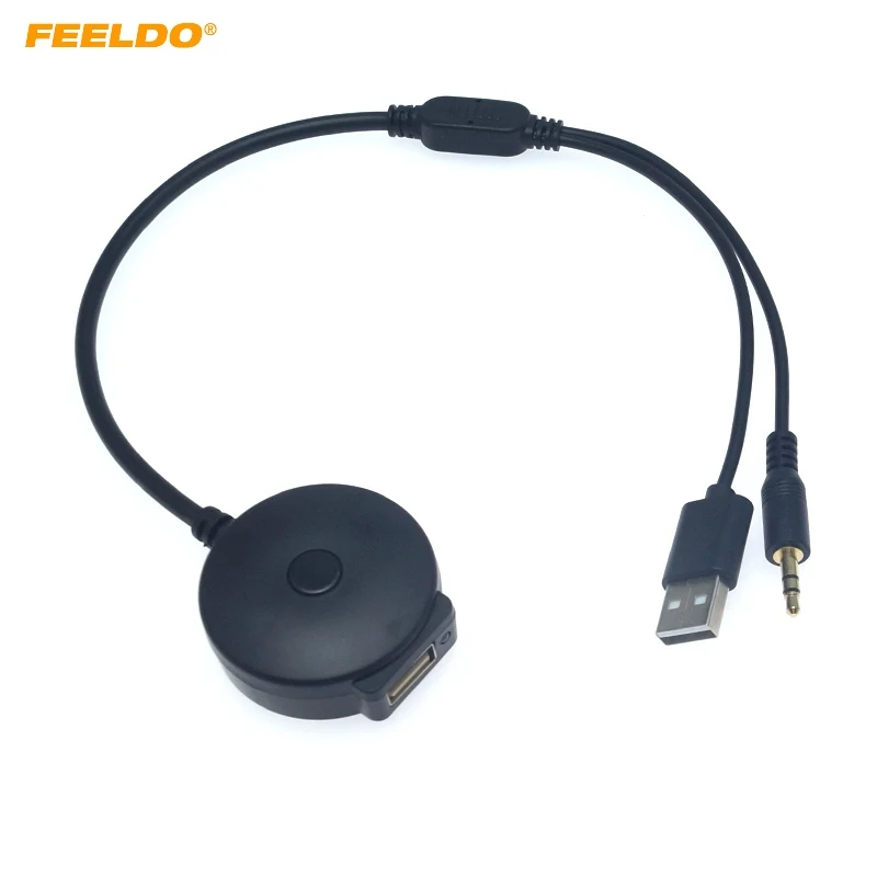 FEELDO автомобильный беспроводной Bluetooth модуль приемник AUX 3 5 мм разъем и USB