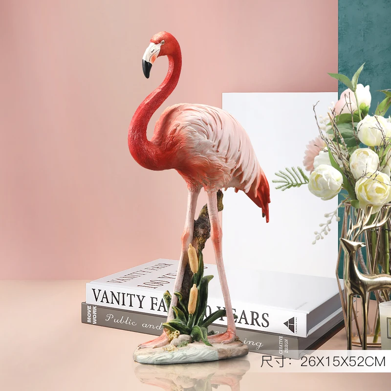 

CY Flamingo Ornament Nordic Living Room TV Cabinet Wine Cabinet Home Ornament Hallway Desktop Furnishings