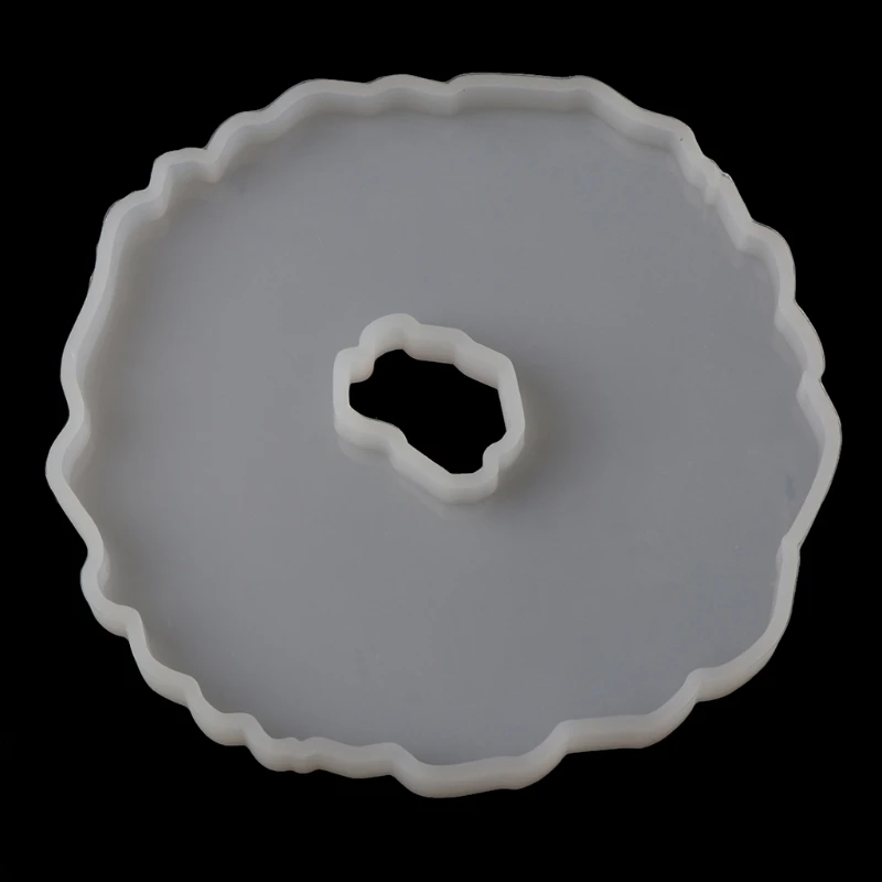 

5Pcs Crystal Epoxy Resin Mold Irregular Round Coasters Casting Silicone Mould