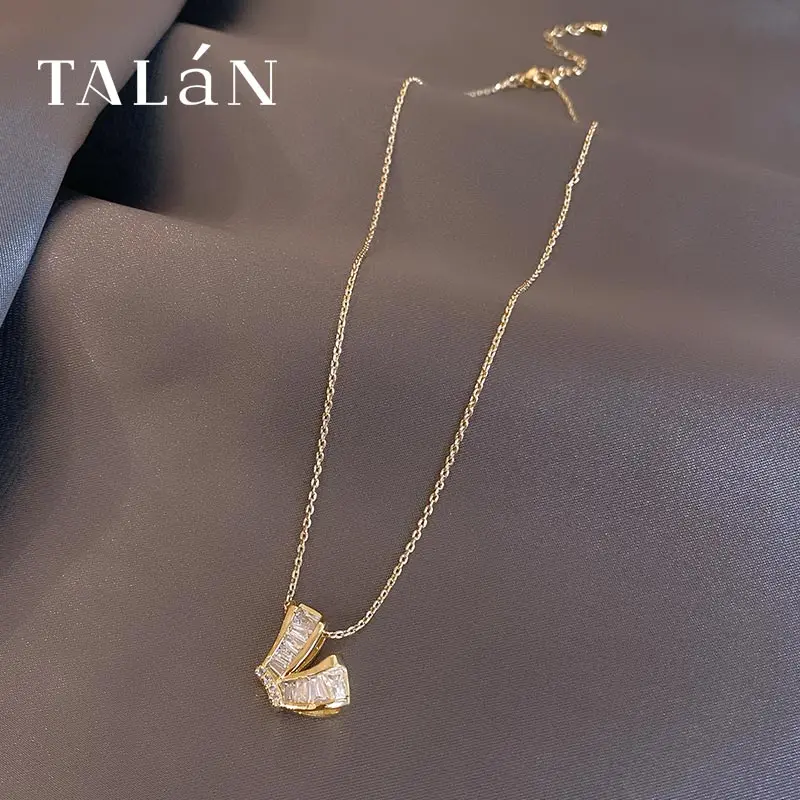 

Talan High-Grade Metal Zircon Necklace Light Luxury Web Celebrity Suitable for All Kinds of Tie-in Women's Fashion Jewelry