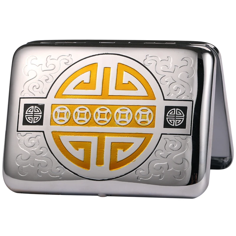 

Ultra Thin Men's Cigarette Case Pure Copper Individual Creativity Man Moisture Proof Cigarette Box