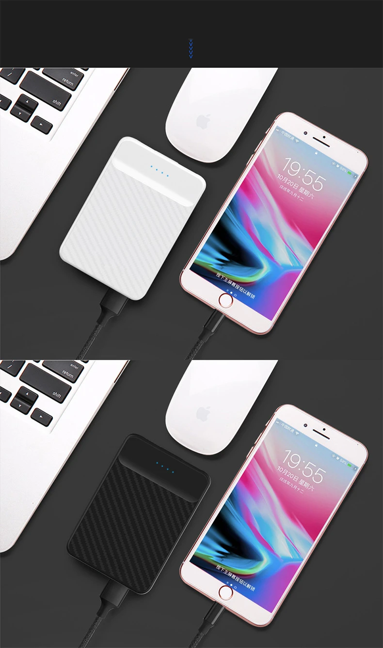 Mi ni 15000 mAh маленькое портативное зарядное устройство типа C PD зарядное устройство 15000 mAh банк питания для iPhone Xiaomi mi 9 внешний аккумулятор повербанк