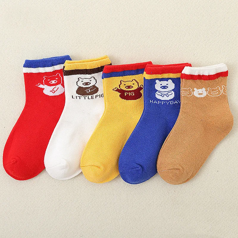 

5 Pairs/lot Cotton Baby Kids Socks Autumn Cute Cartoon Boys Sport Socks Comfortable Winter Children Socks Girls Socks